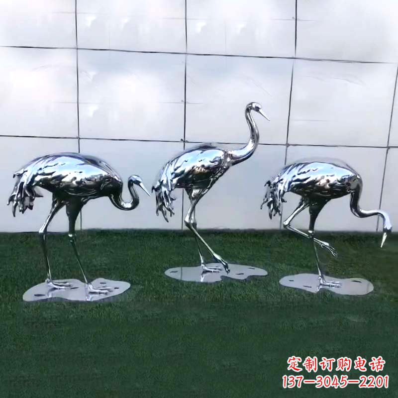 温州仙鹤镜面不锈钢雕塑