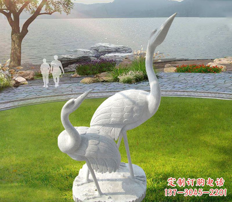 温州仙鹤石雕公园动物雕塑