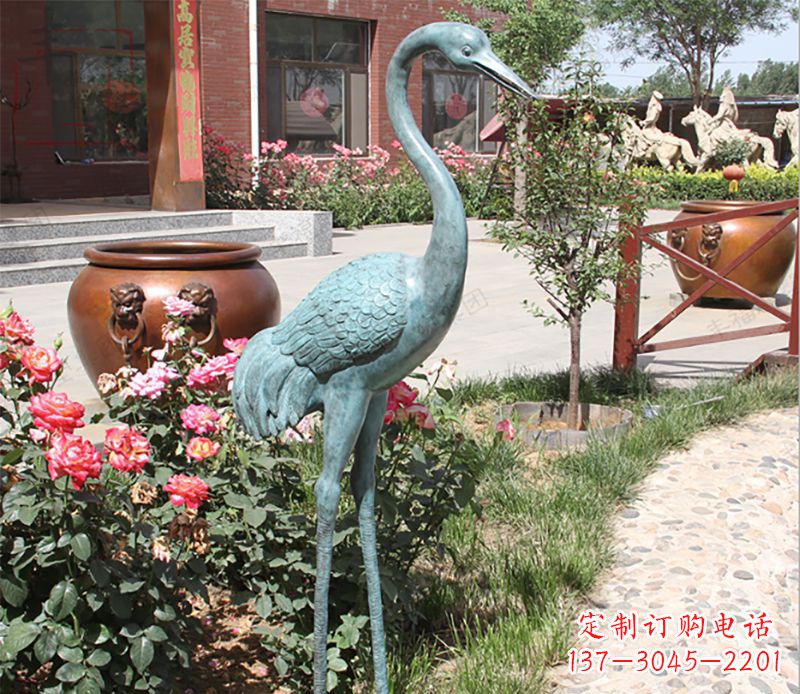 温州仙鹤铜雕