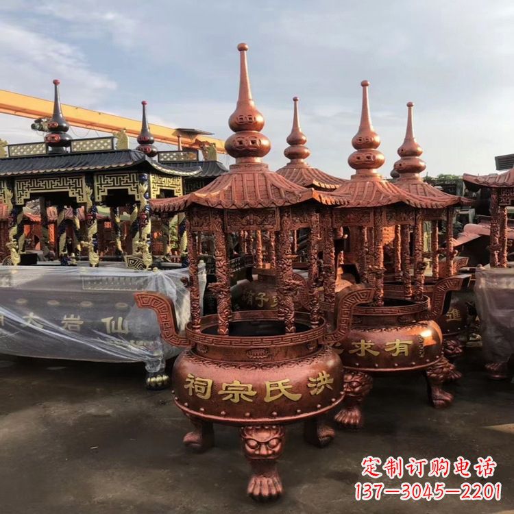 温州香炉铜雕