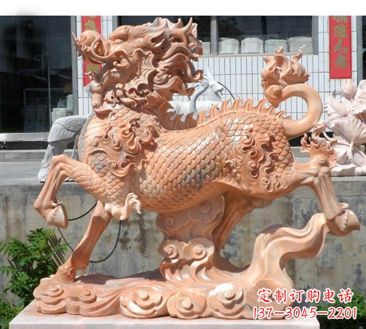温州祥云麒麟石雕