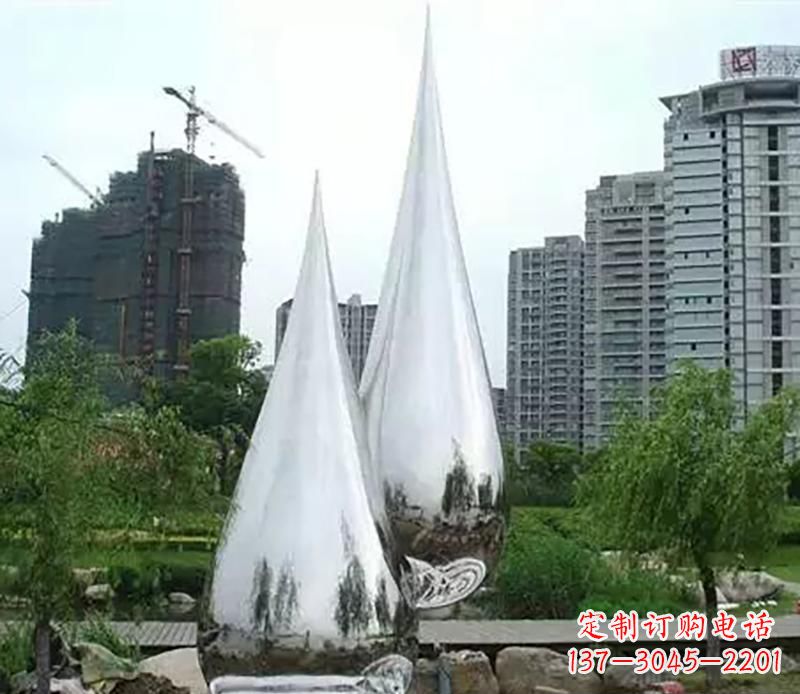 温州小区不锈钢水滴雕塑