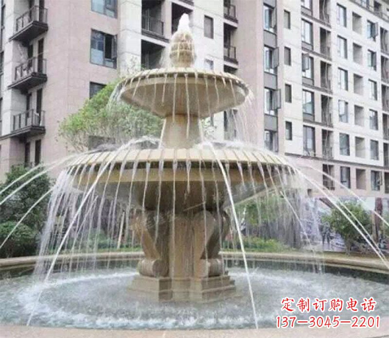 温州小区大型喷泉景观石雕