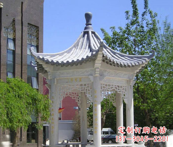 温州小区景观大理石凉亭
