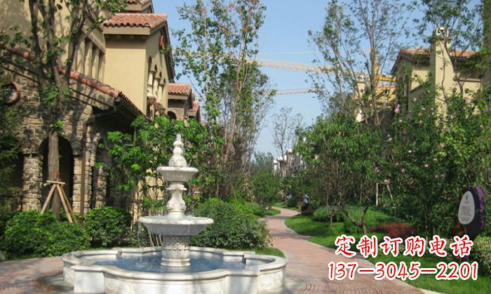 温州小区景观大理石喷泉石雕 (5)