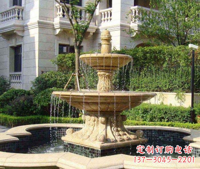 温州小区景观大型喷泉石雕 (2)