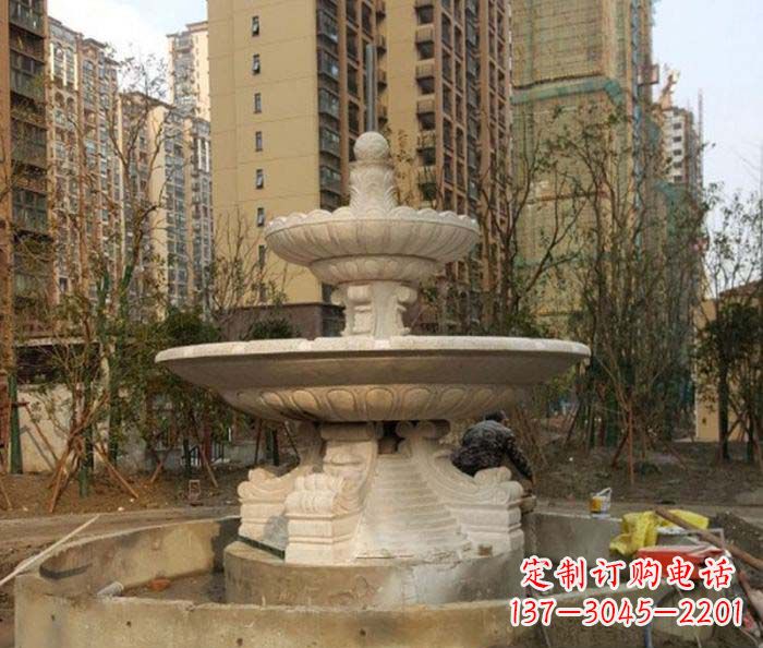 温州小区景观大型喷泉石雕 (3)