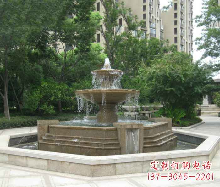 温州小区景观大型喷泉石雕 (7)
