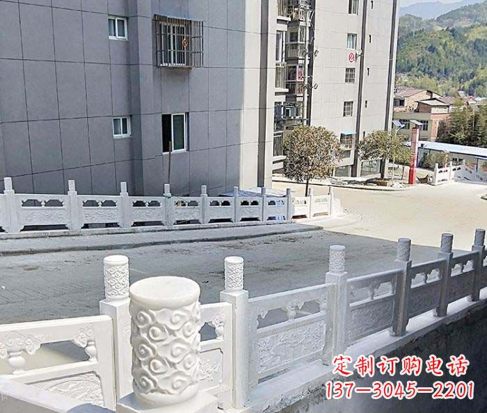 温州小区景观汉白玉石雕栏板