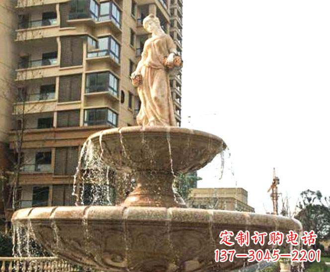 温州小区景观西方女人喷泉石雕
