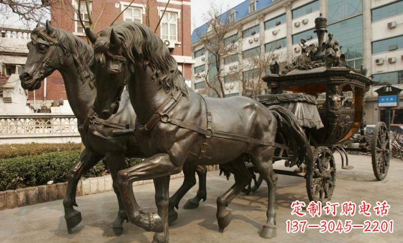 温州小区欧式马车铜雕