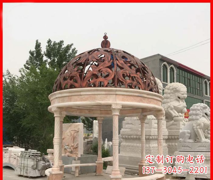 温州小区欧式圆顶凉亭石雕_1