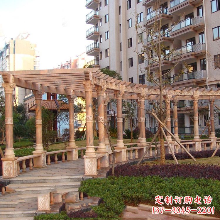 温州小区石雕花架长廊