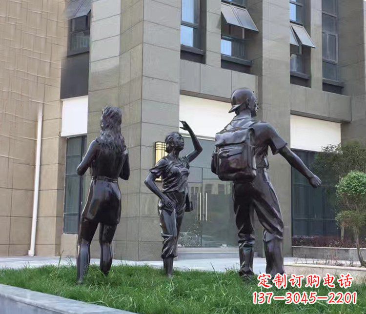 温州小区铜雕美女人物雕塑