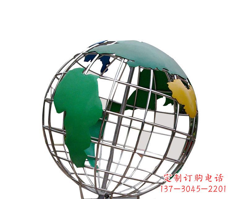 温州校园不锈钢地球仪摆件雕塑