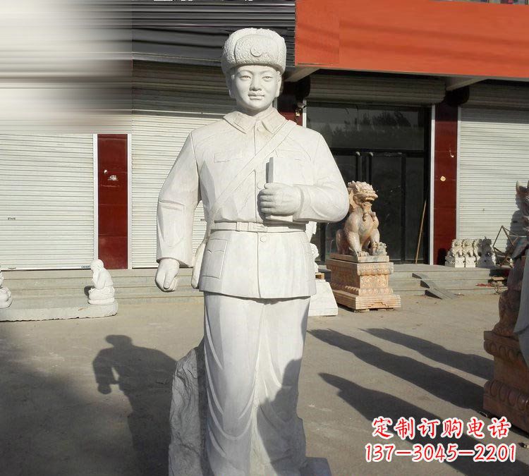 温州校园大理石立式雷锋雕塑