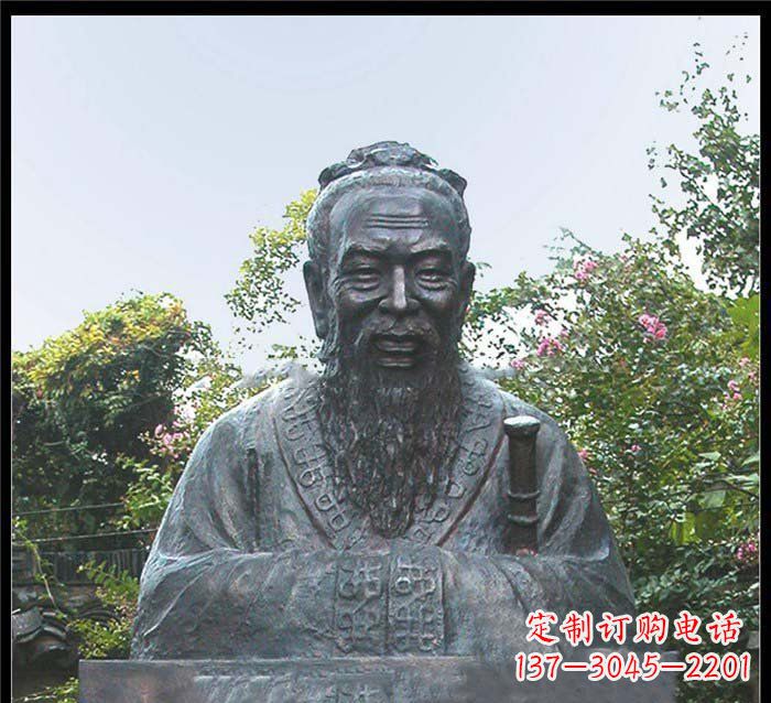 温州校园大型孔子头像铜雕