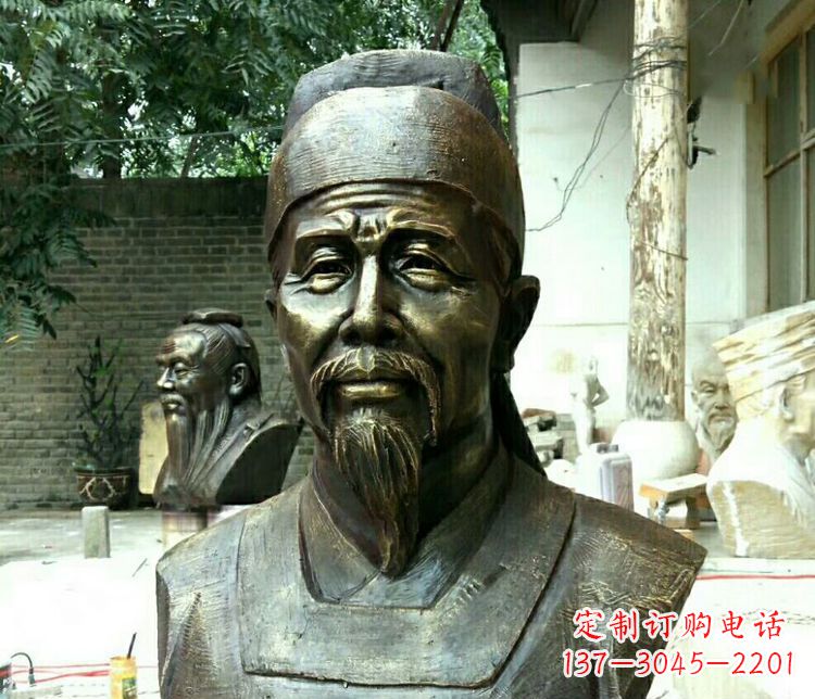 温州校园杜甫胸像铜雕