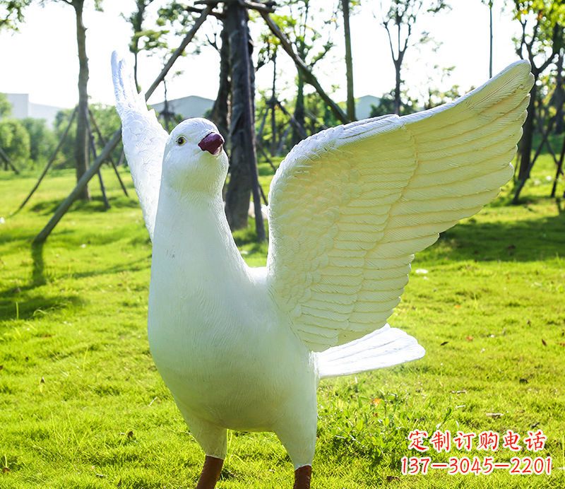 温州校园和平鸽雕塑