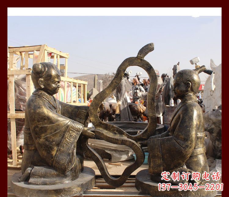 温州校园孔融让梨铜雕