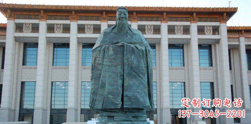 温州校园孔子景观铜雕