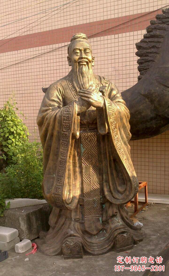 温州校园孔子像人物铜雕
