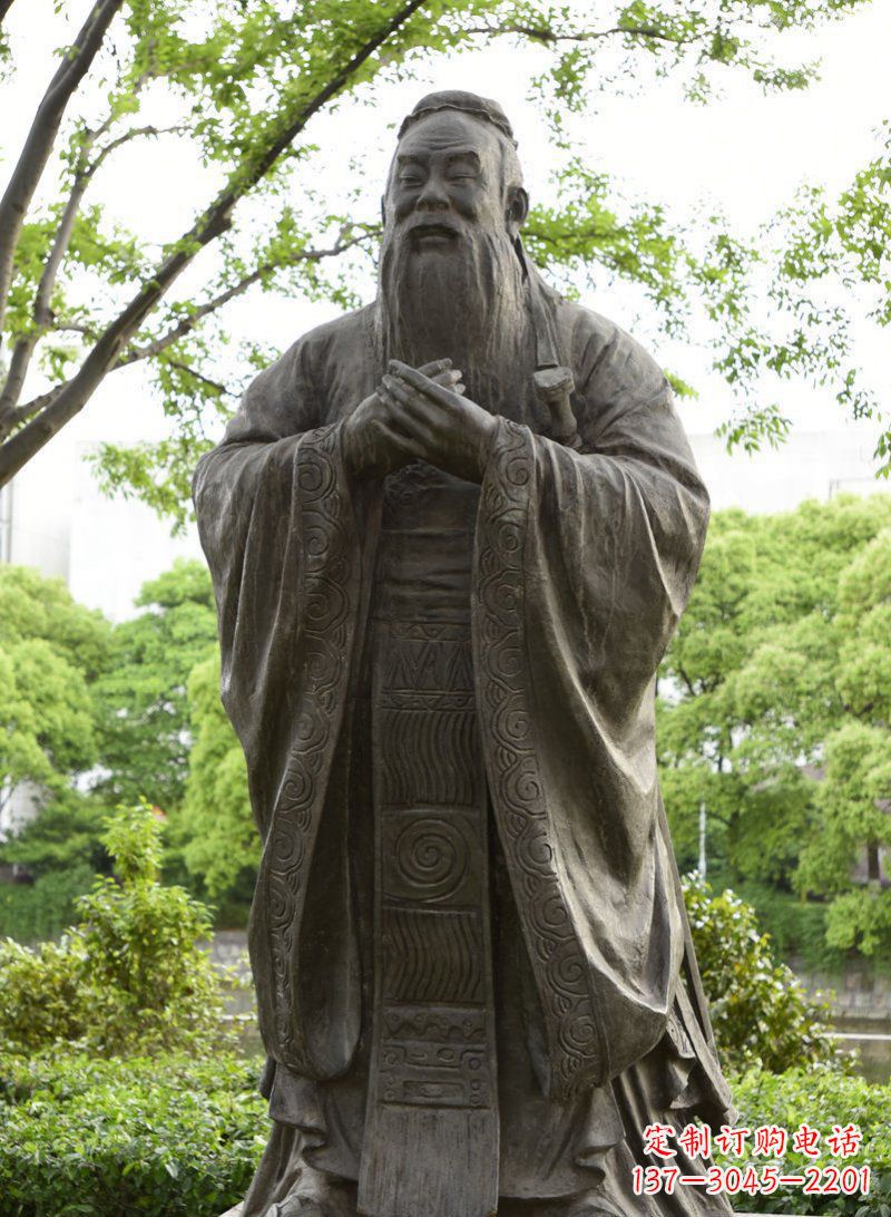 温州校园孔子行教像铜雕 (2)