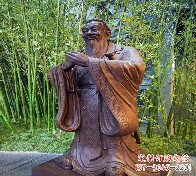 温州校园孔子行教像铜雕