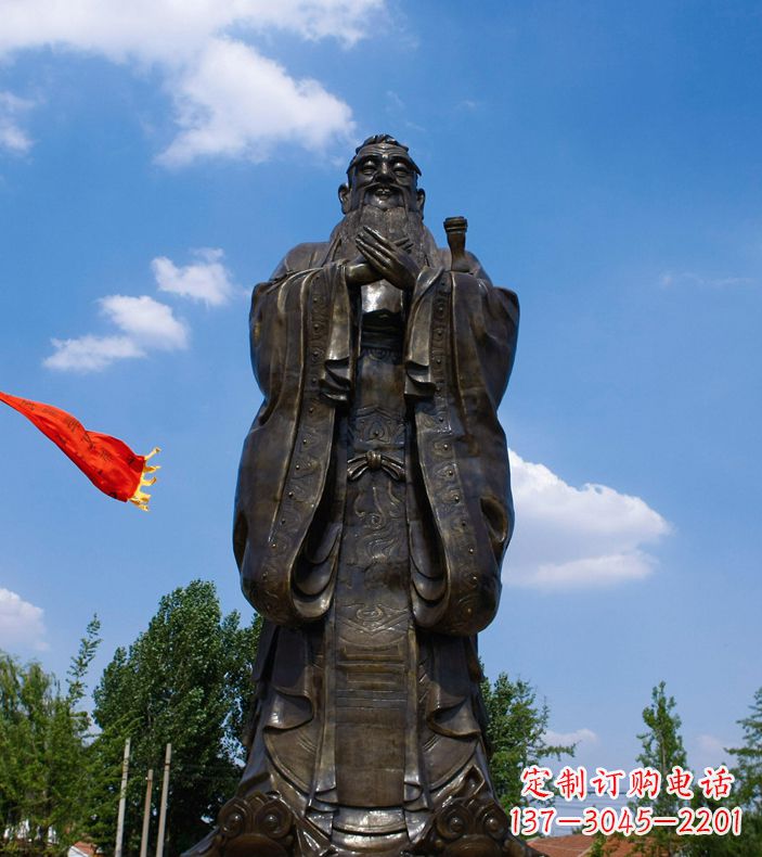 温州校园里的孔子雕像