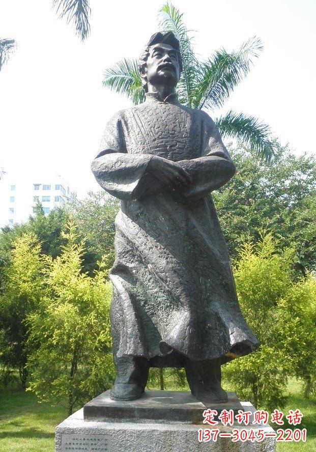 温州校园鲁迅名人铜雕