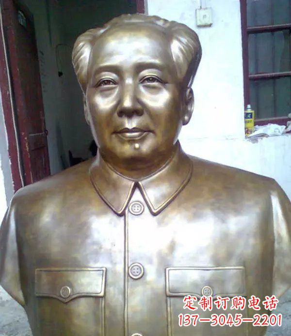 温州校园毛主席胸像伟人铜雕