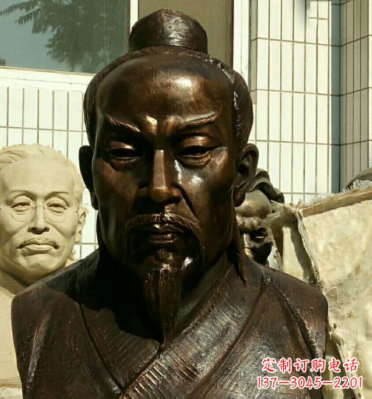 温州校园孟子胸像铜雕