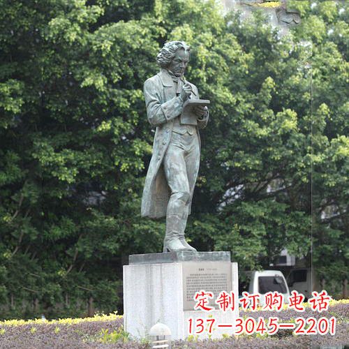 温州校园名人贝多芬铜雕塑像-音乐学院校园人物雕塑