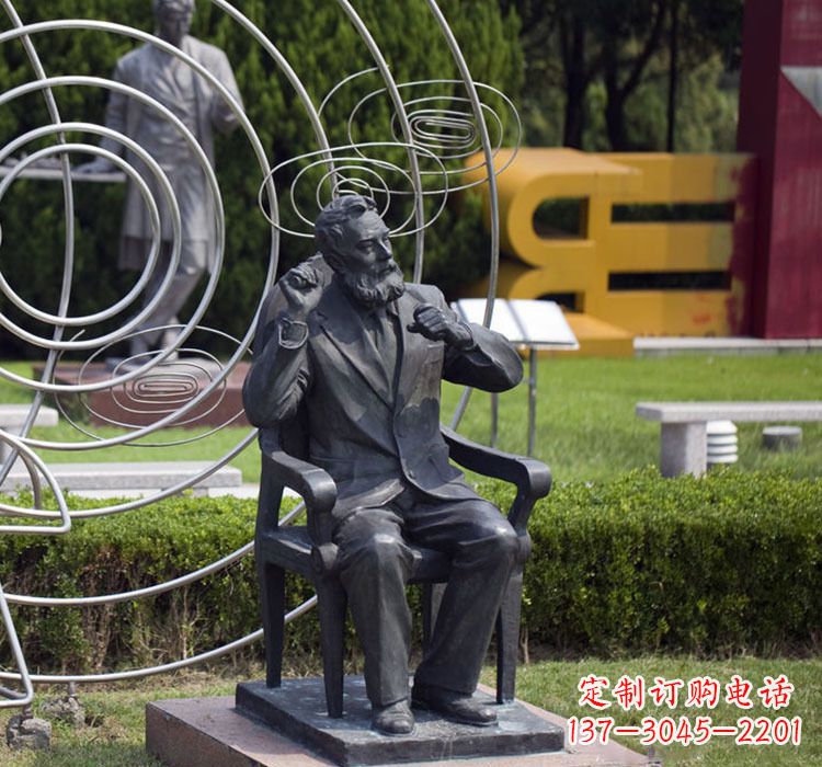 温州校园名人诺贝尔铜雕
