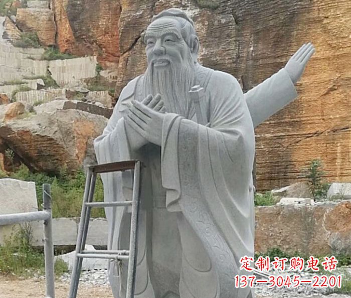 温州校园人物大理石孔子石雕