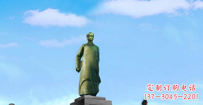 温州校园朱自清近代名人铜雕