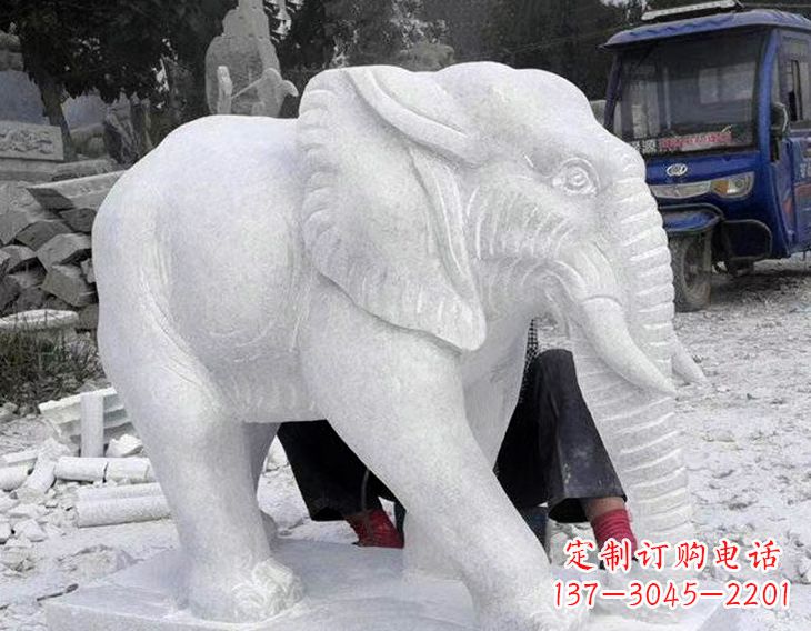 温州写实大象石雕
