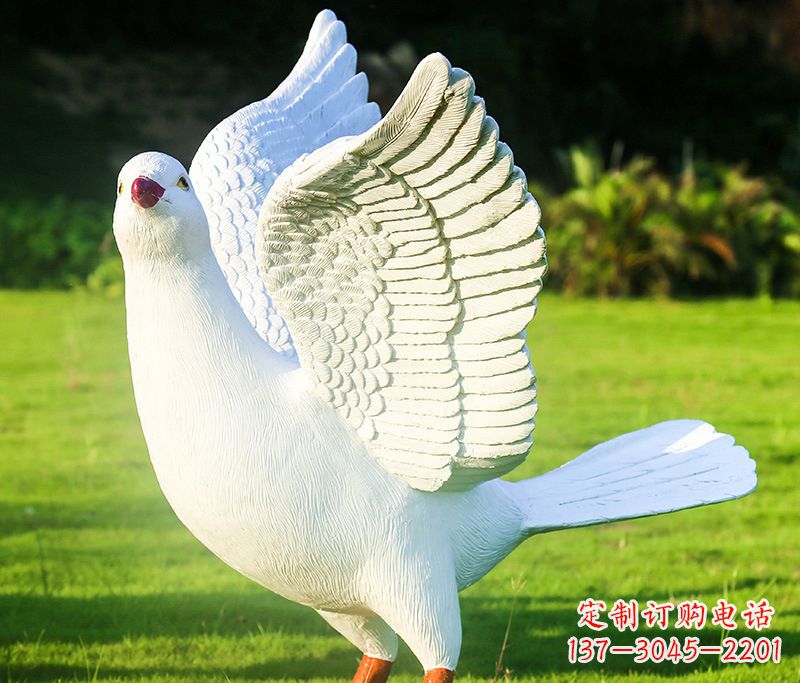 温州写真雕塑和平鸽