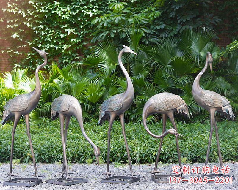 温州写意仙鹤雕塑