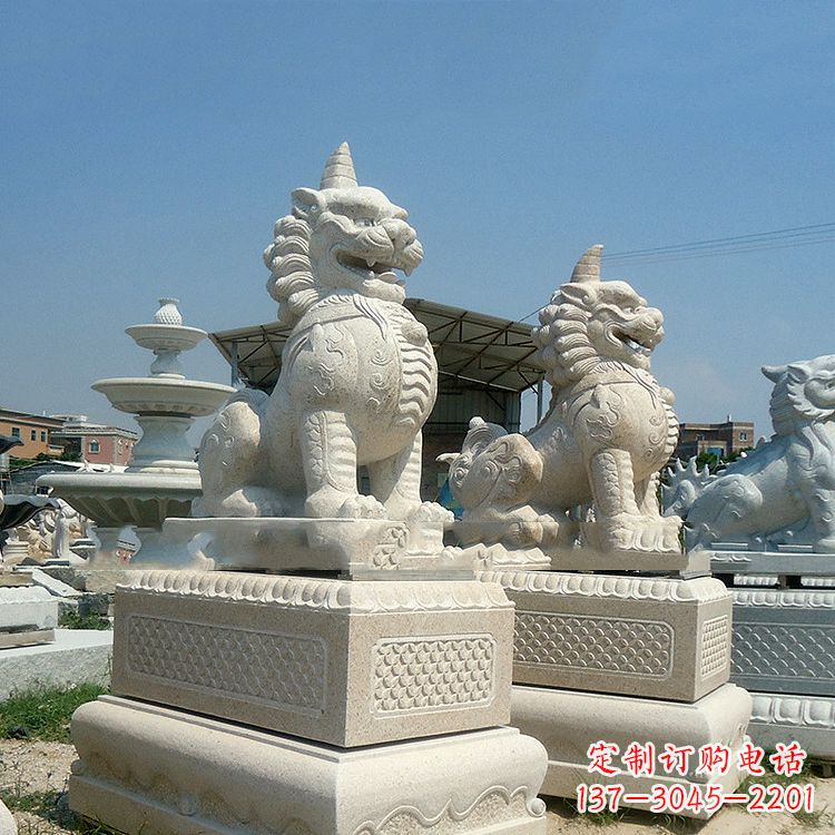 温州獬豸 石雕 独角兽-法院大门神兽雕塑