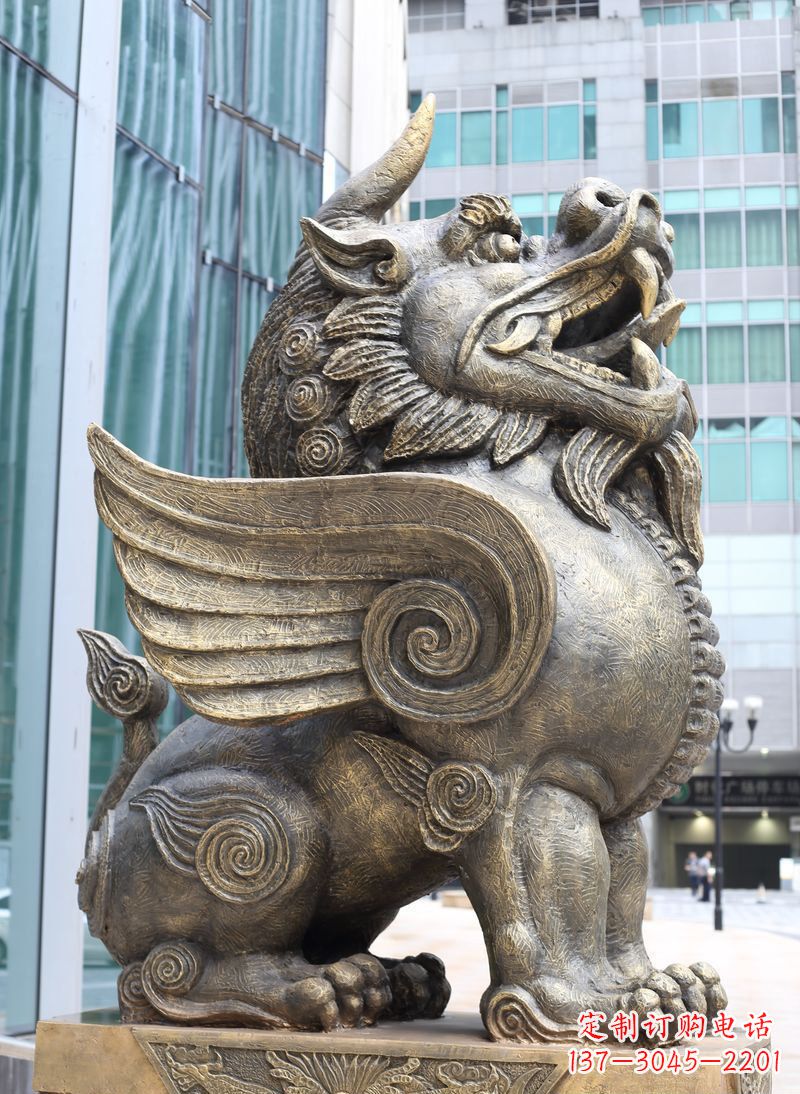 温州獬豸古代神兽铜雕
