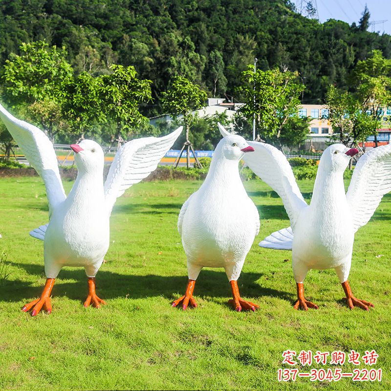 温州信阳师院和平鸽雕塑