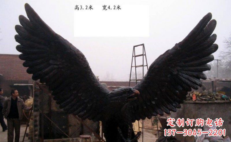 温州雄鹰展翅老鹰铜雕