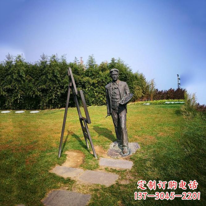 温州徐悲鸿城市雕塑公园铜雕像