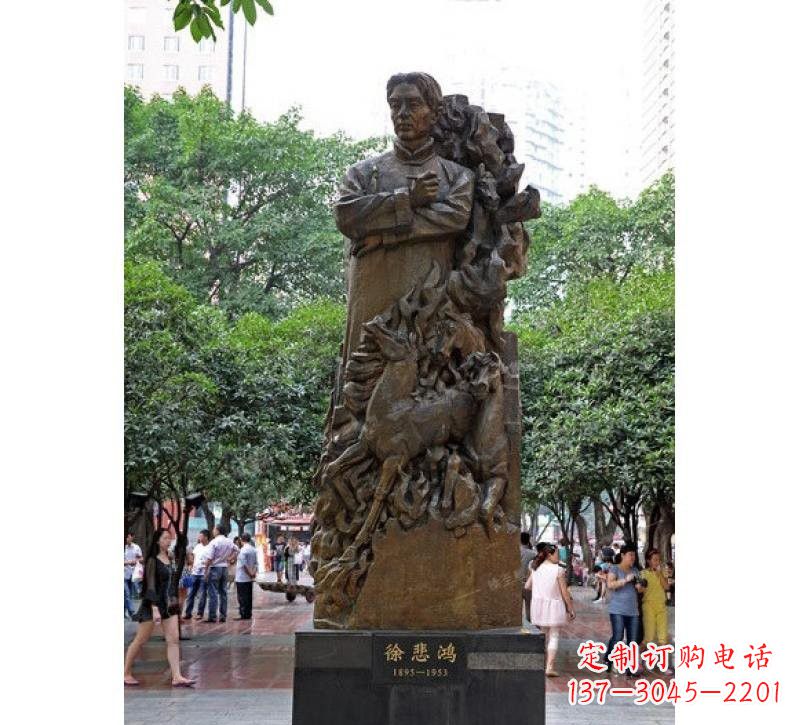 温州徐悲鸿铜雕
