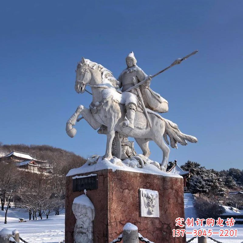 温州薛仁贵骑马雕像-中国历史名人唐朝名将景区景观雕塑