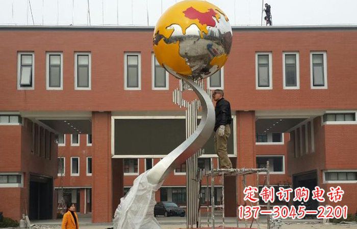 温州学校不锈钢地球雕塑