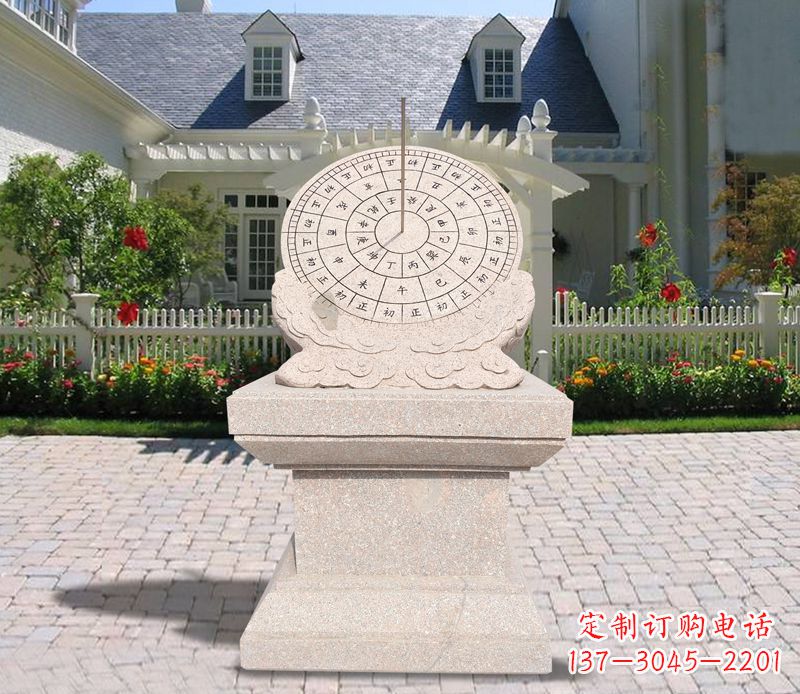 温州学校大理石日晷石雕 (2)