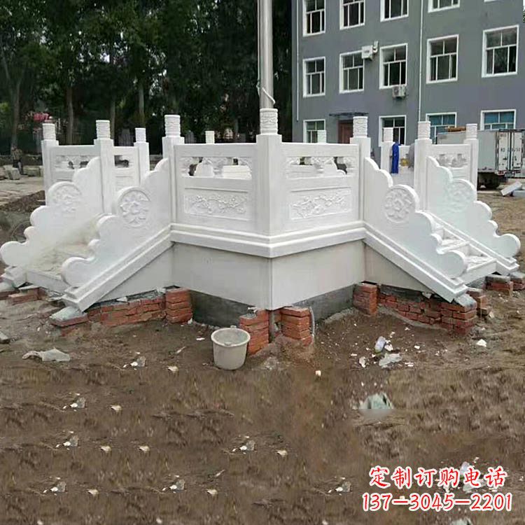 温州学校汉白玉升旗台石雕