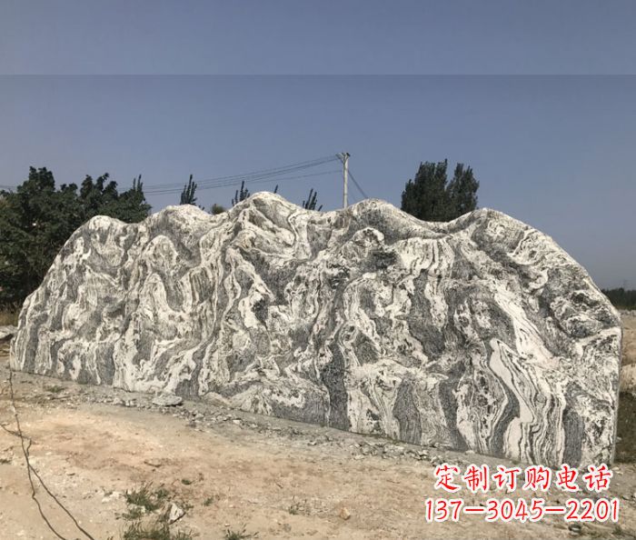 温州雪浪石假山公园景观石雕 (3)